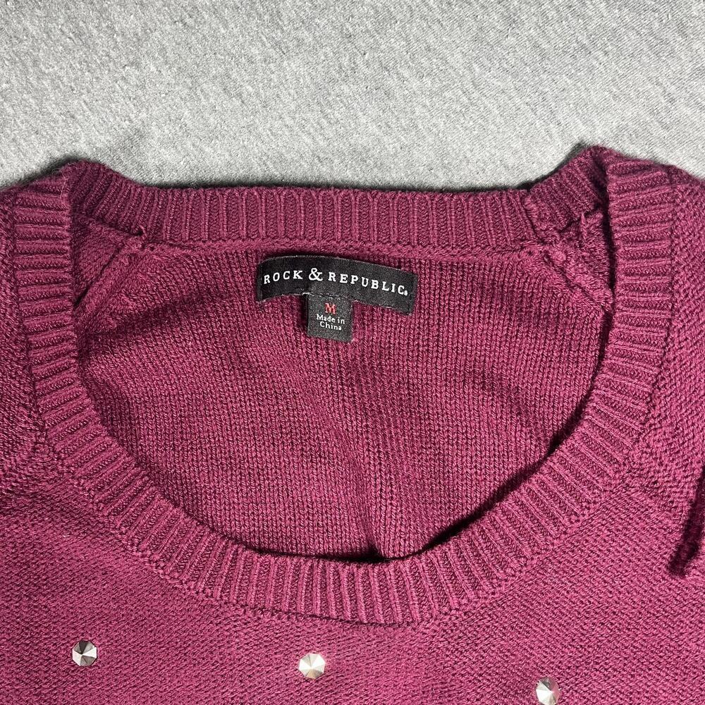 Rock & Republic Women's Medium Sweater with Studded Detail - Picture 3 of 6